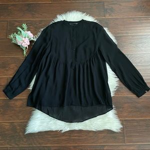 Zara Black Boho Blouse